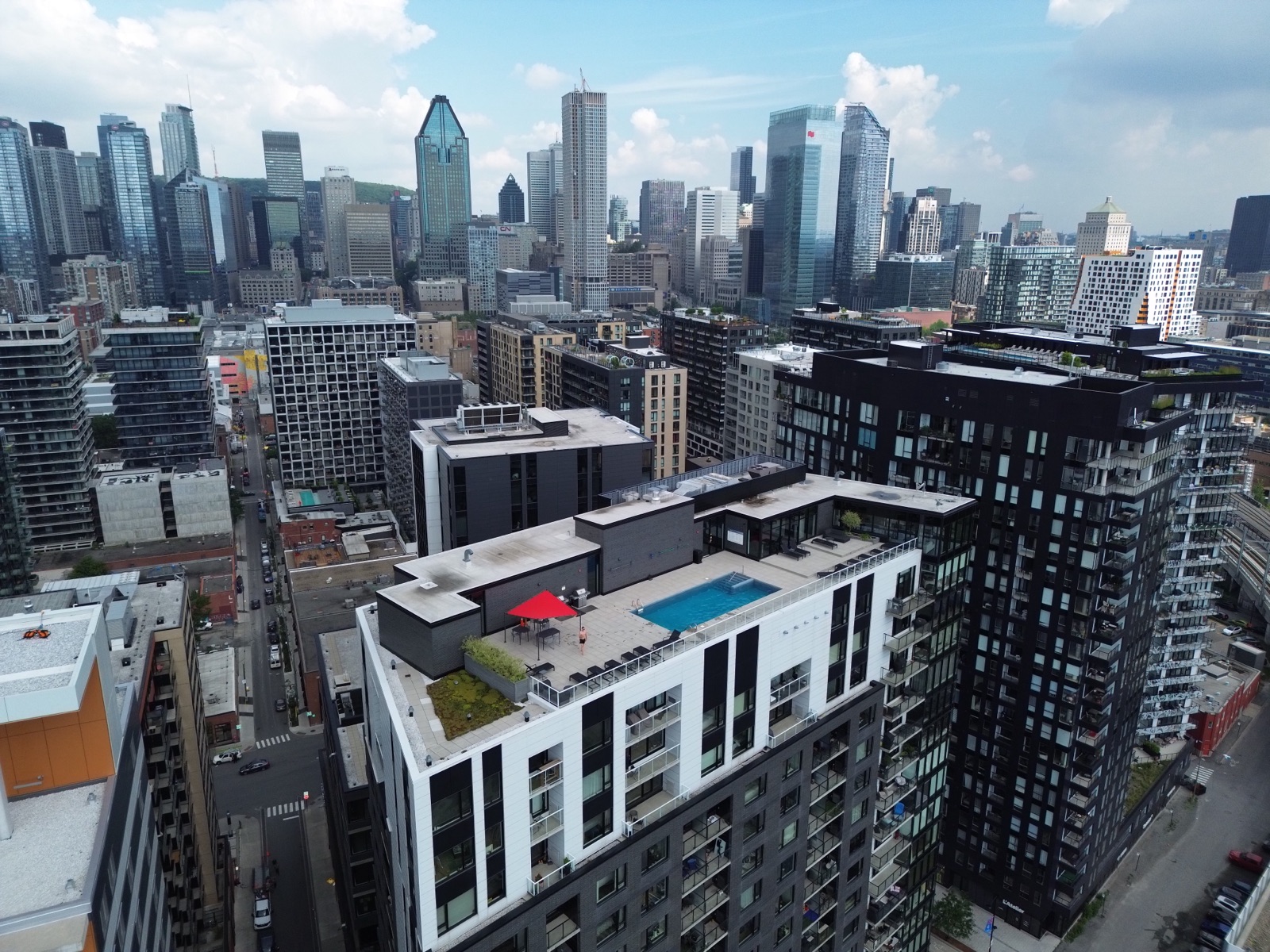 Drone photograph of home exterior