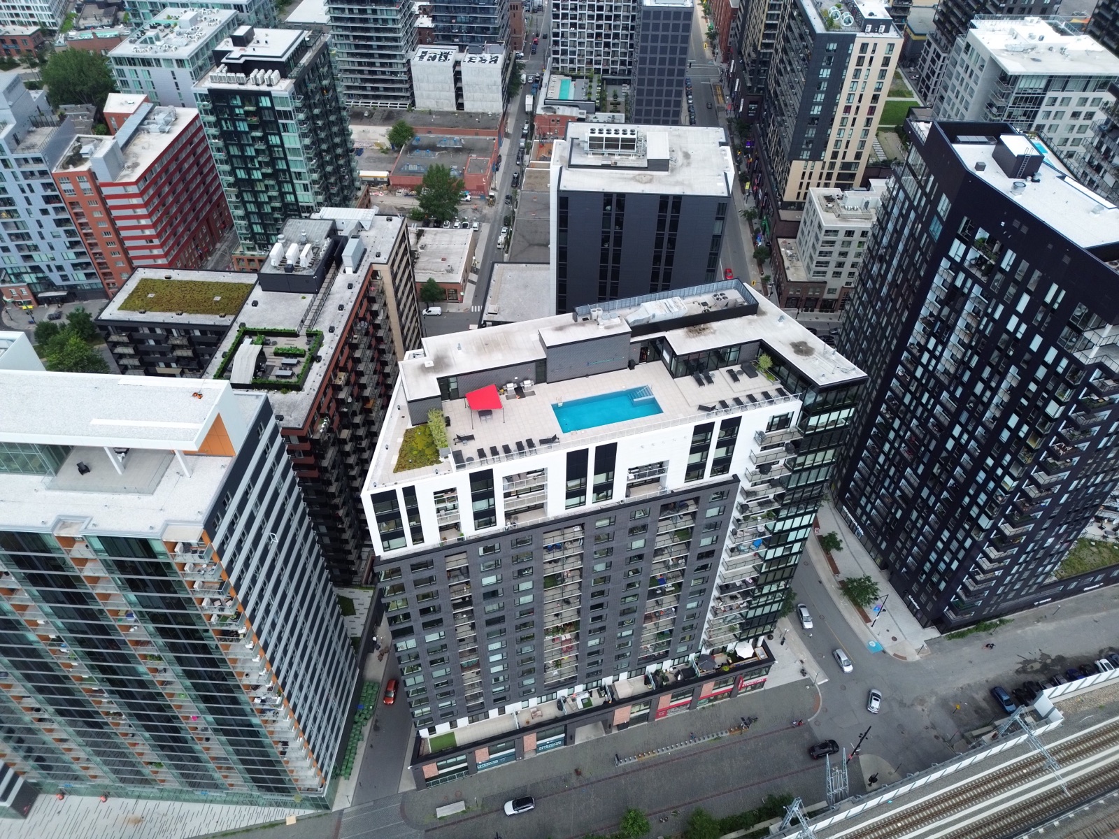 Cinematic drone aerial of property