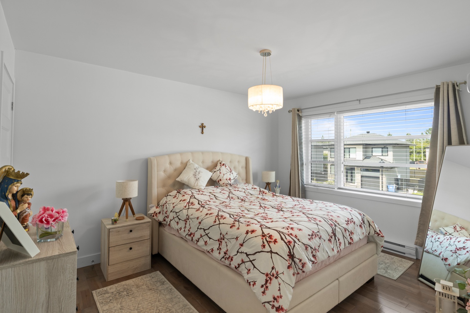 Professionally edited master bedroom