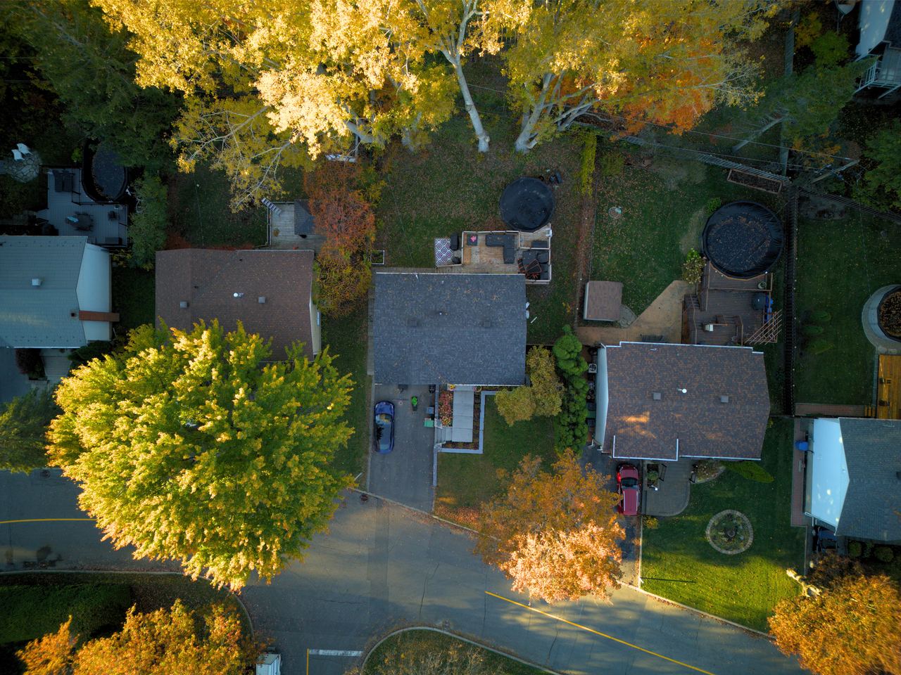 Drone aerial, residential, by SharpShot Media