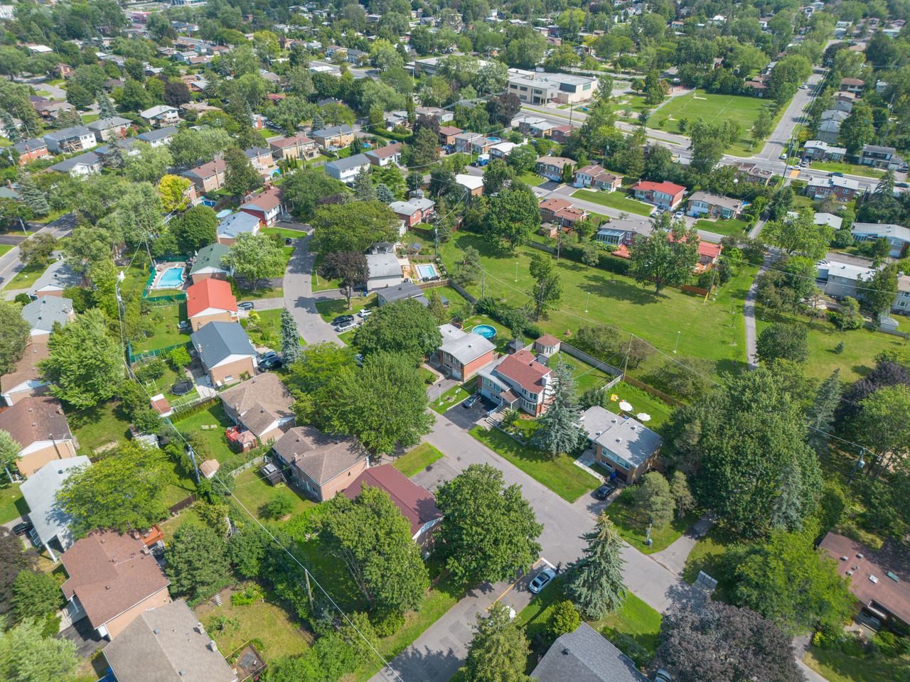 Drone aerial, residential, by SharpShot Media